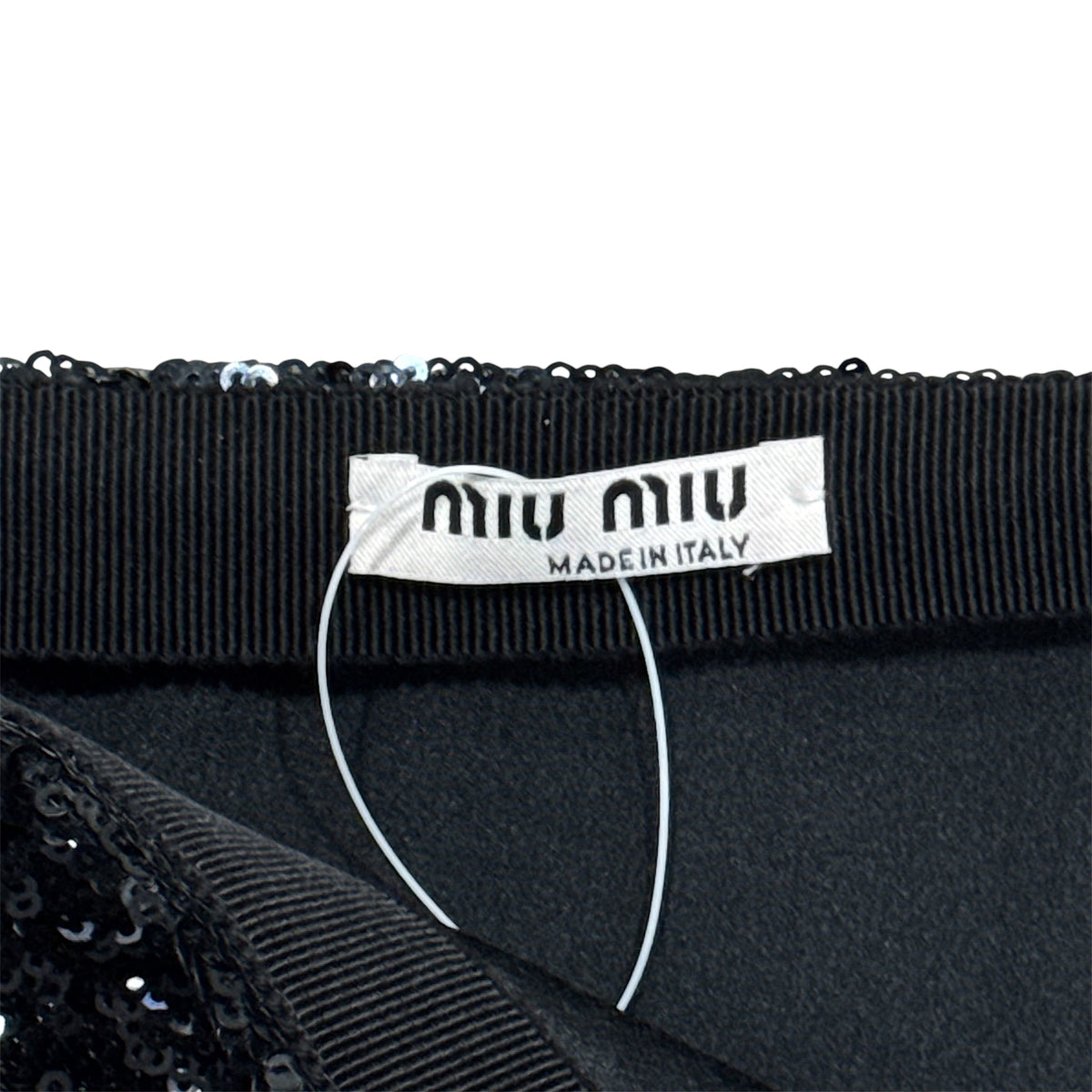 MIU MIU BLACK SEQUINS SKIRT