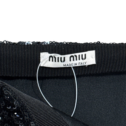 MIU MIU BLACK SEQUINS SKIRT