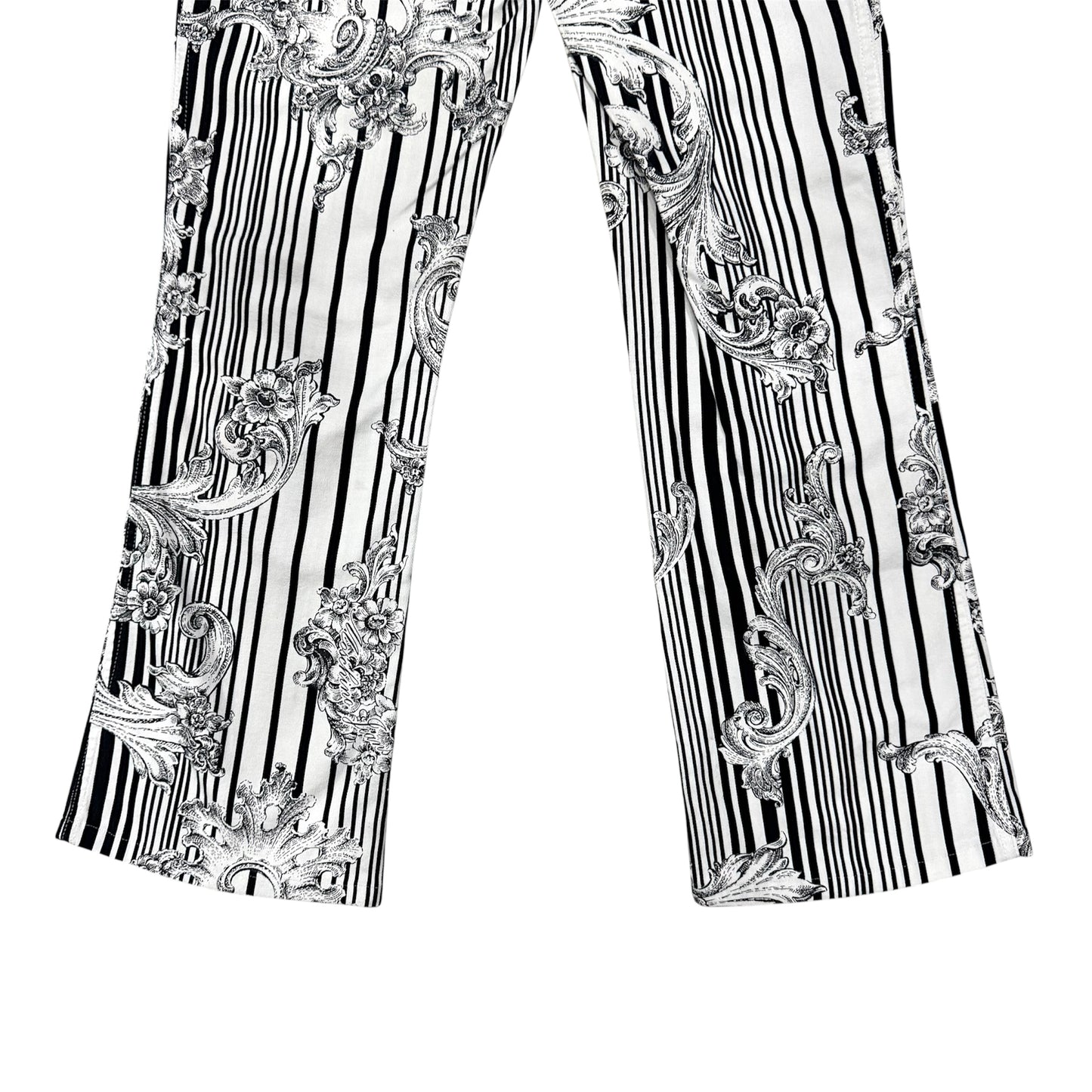 MOSCHINO BAROQUE BLACK & WHITE PANTS