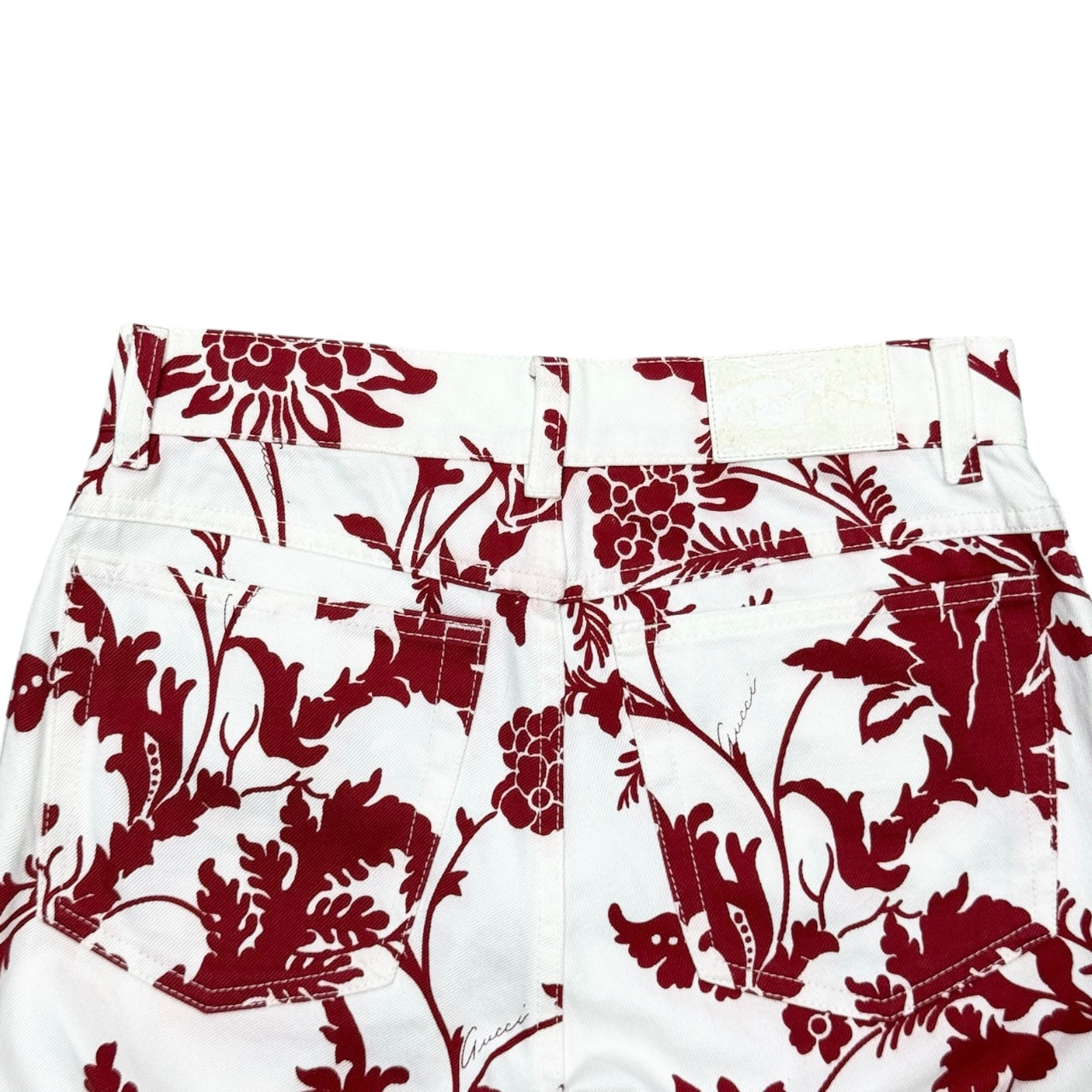 GUCCI BY TOM FORD FLORAL PRINT FLARED JEANS