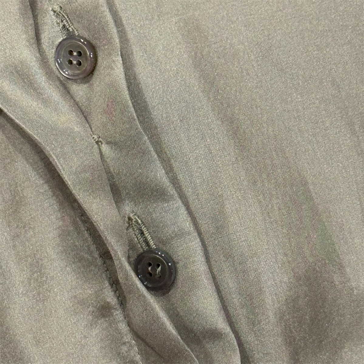GIVENCHY TAUPE DRAPE SILK SCARF TOP