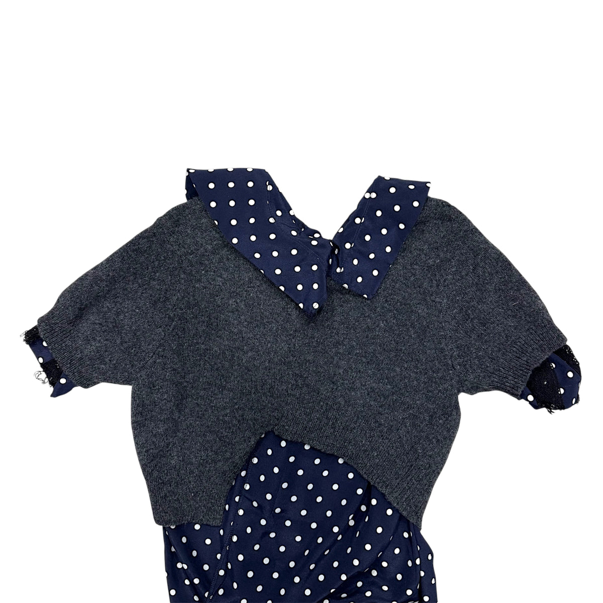 JUNYA WATANABE 2007 POLKA DOT CARDIGAN WRAP DRESS