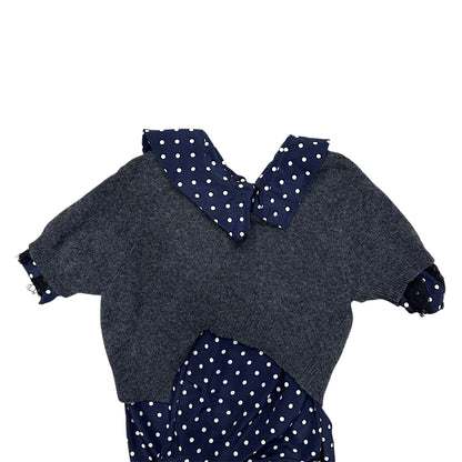JUNYA WATANABE 2007 POLKA DOT CARDIGAN WRAP DRESS