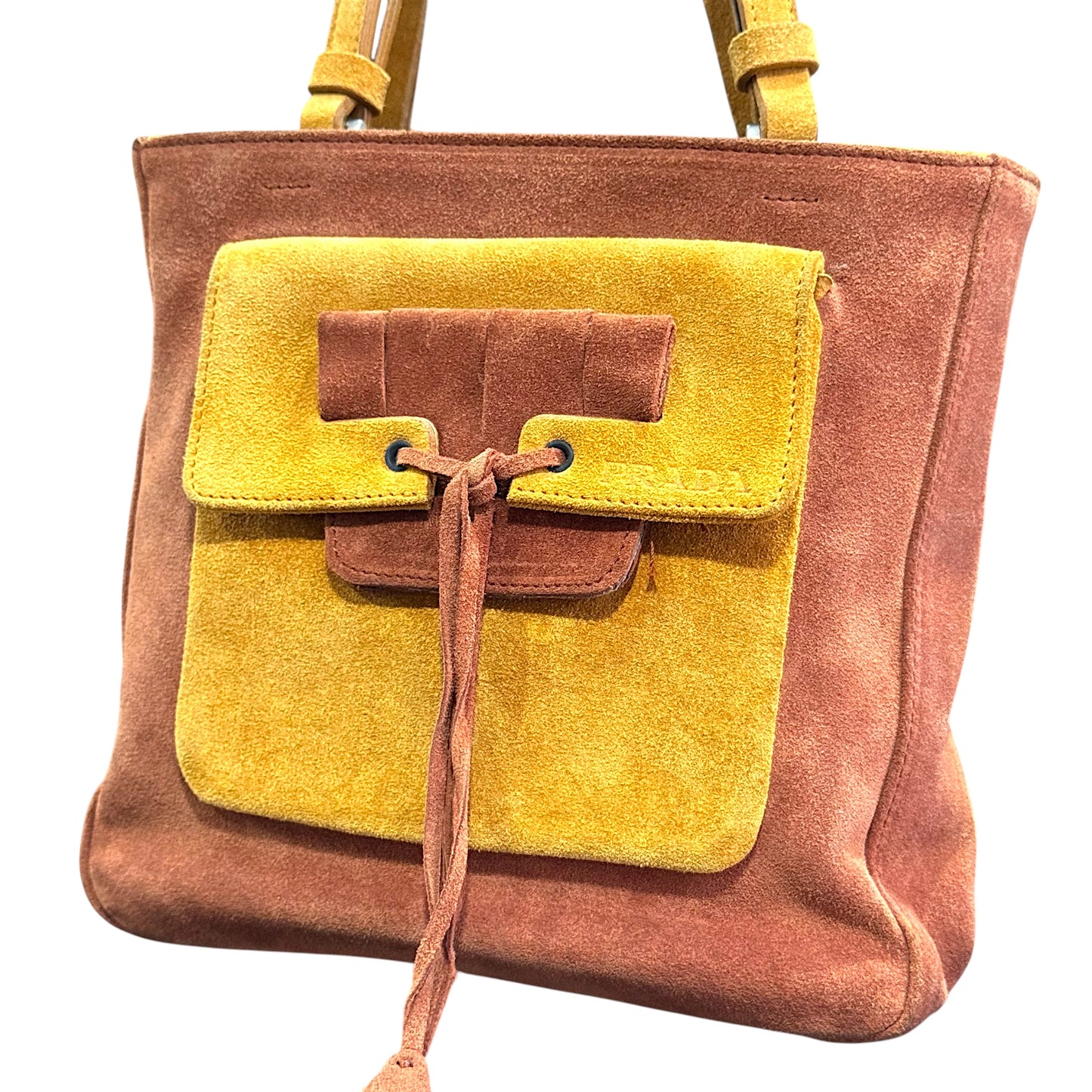 PRADA SUEDE TWO TONE BAG