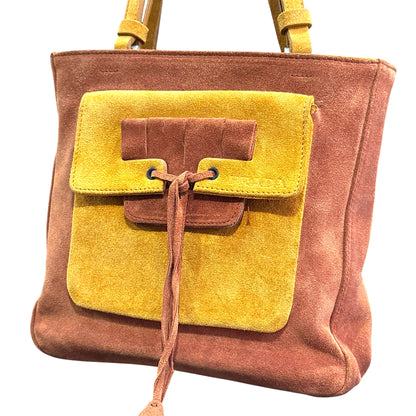 PRADA SUEDE TWO TONE BAG
