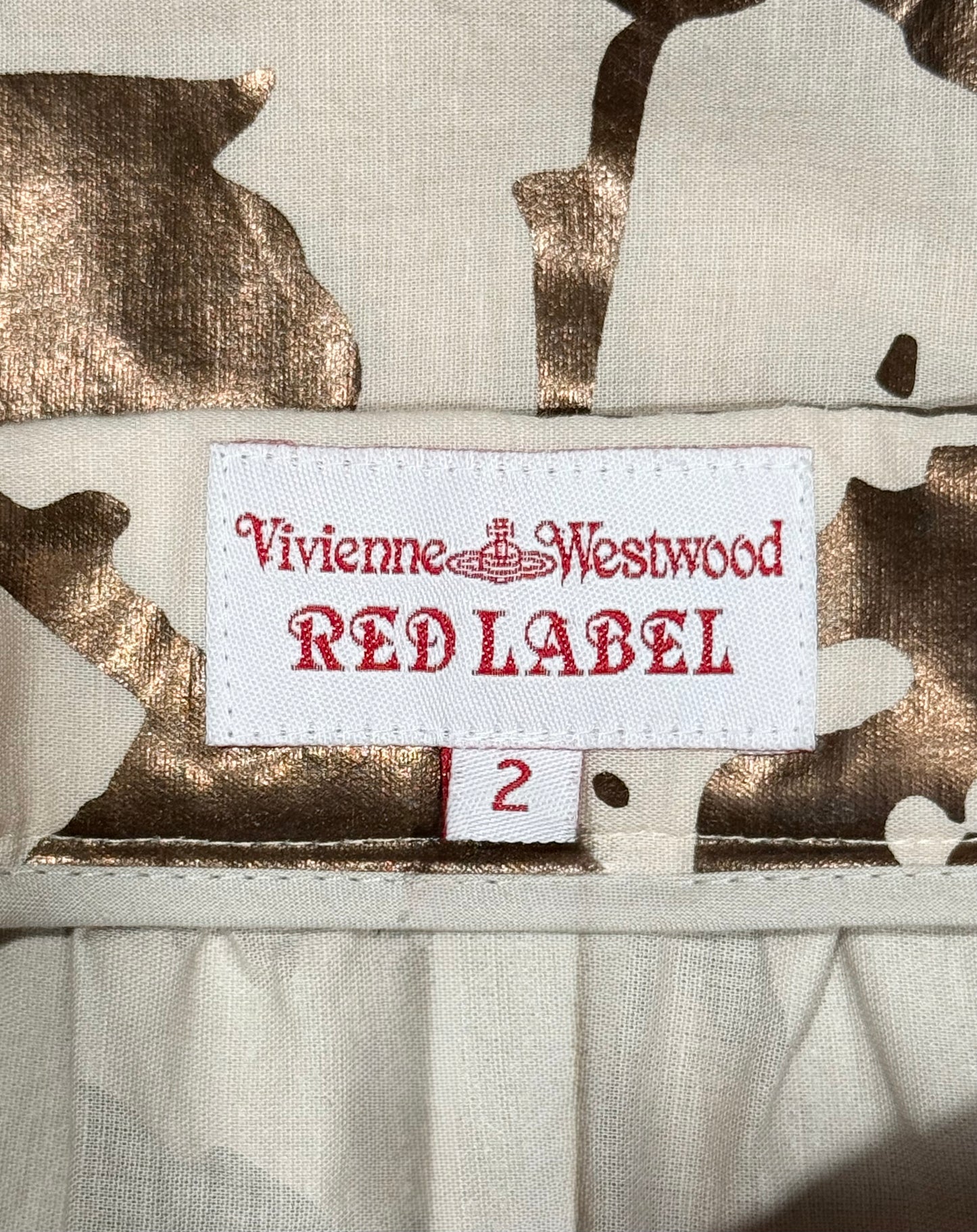 VIVIENNE WESTWOOD FLORAL METALLIC SKIRT