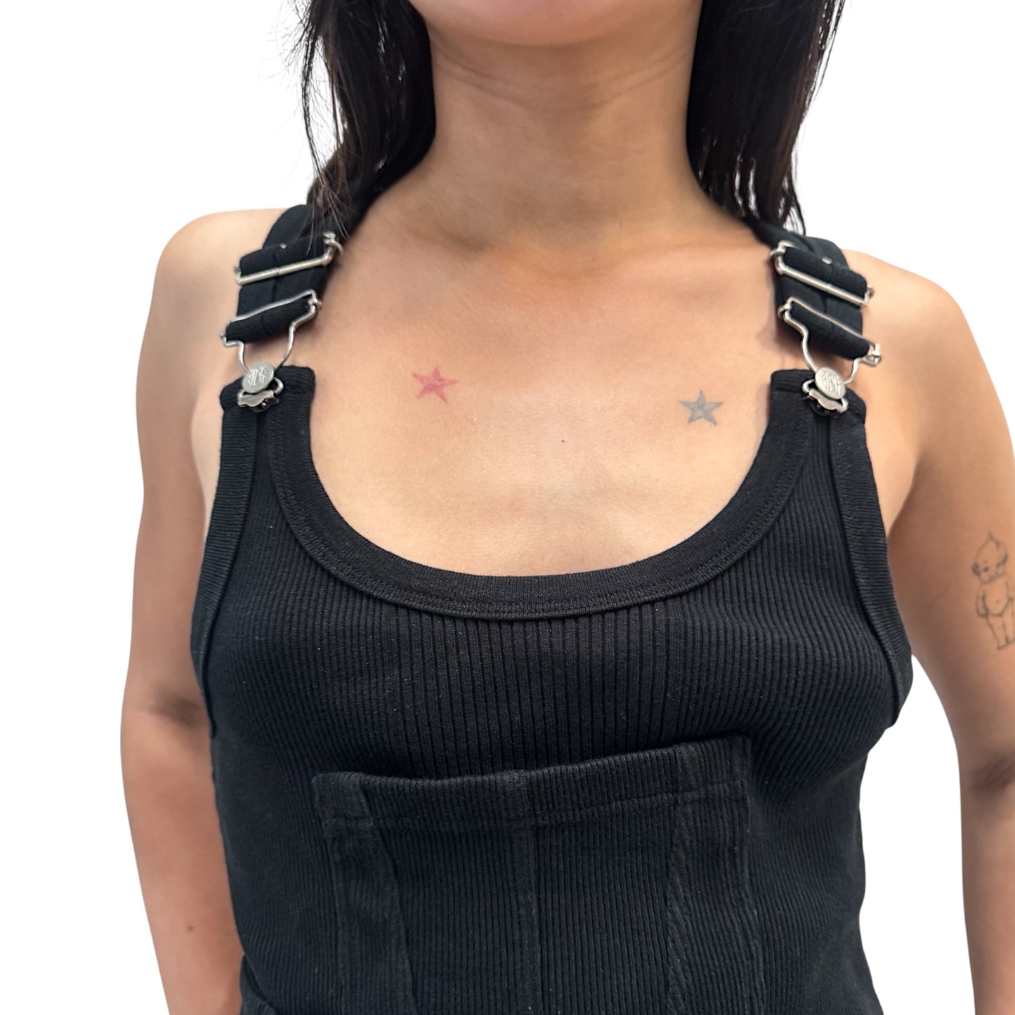 JEAN PAUL GAULTIER BLACK OVER ALL TANK TOP