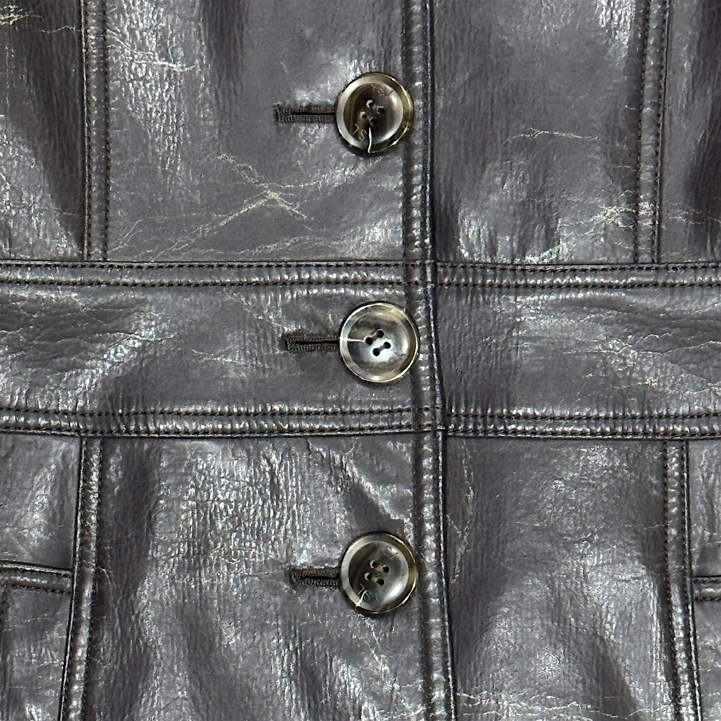 YVES SAINT LAURENT BROWN LEATHER JACKET