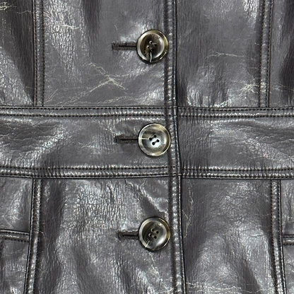 YVES SAINT LAURENT BROWN LEATHER JACKET