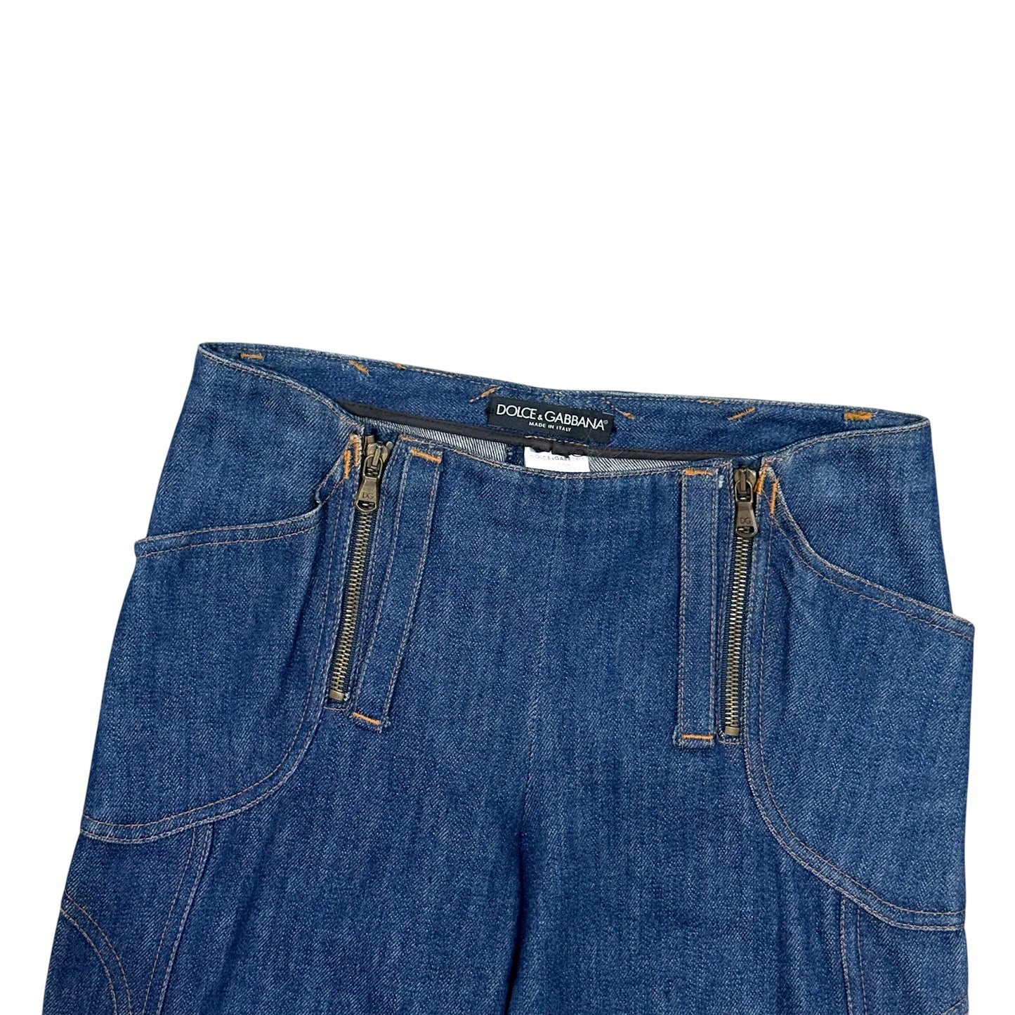 DOLCE & GABBANA 00S FLOWER DENIM PANTS