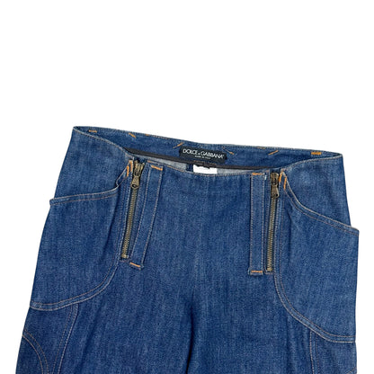 DOLCE & GABBANA 00S FLOWER DENIM PANTS