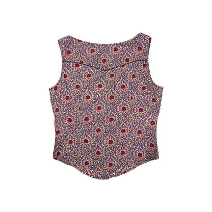 MIU MIU PURPLE FLORAL TOP