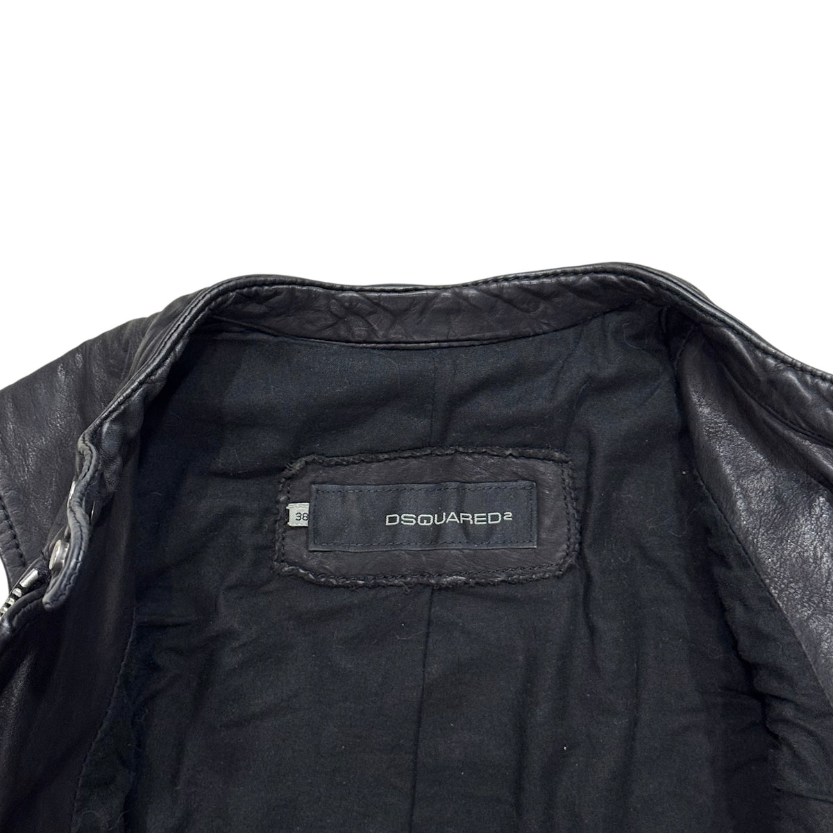 DSQUARED2 BLACK UTILITY LEATHER DRESS