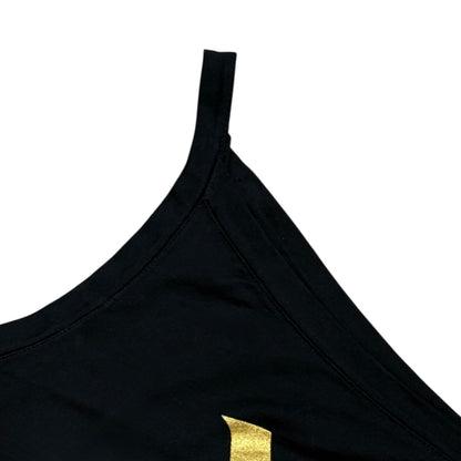 YVES SAINT LAURENT GOLD LOGO ASYMMETRY TANK TOP