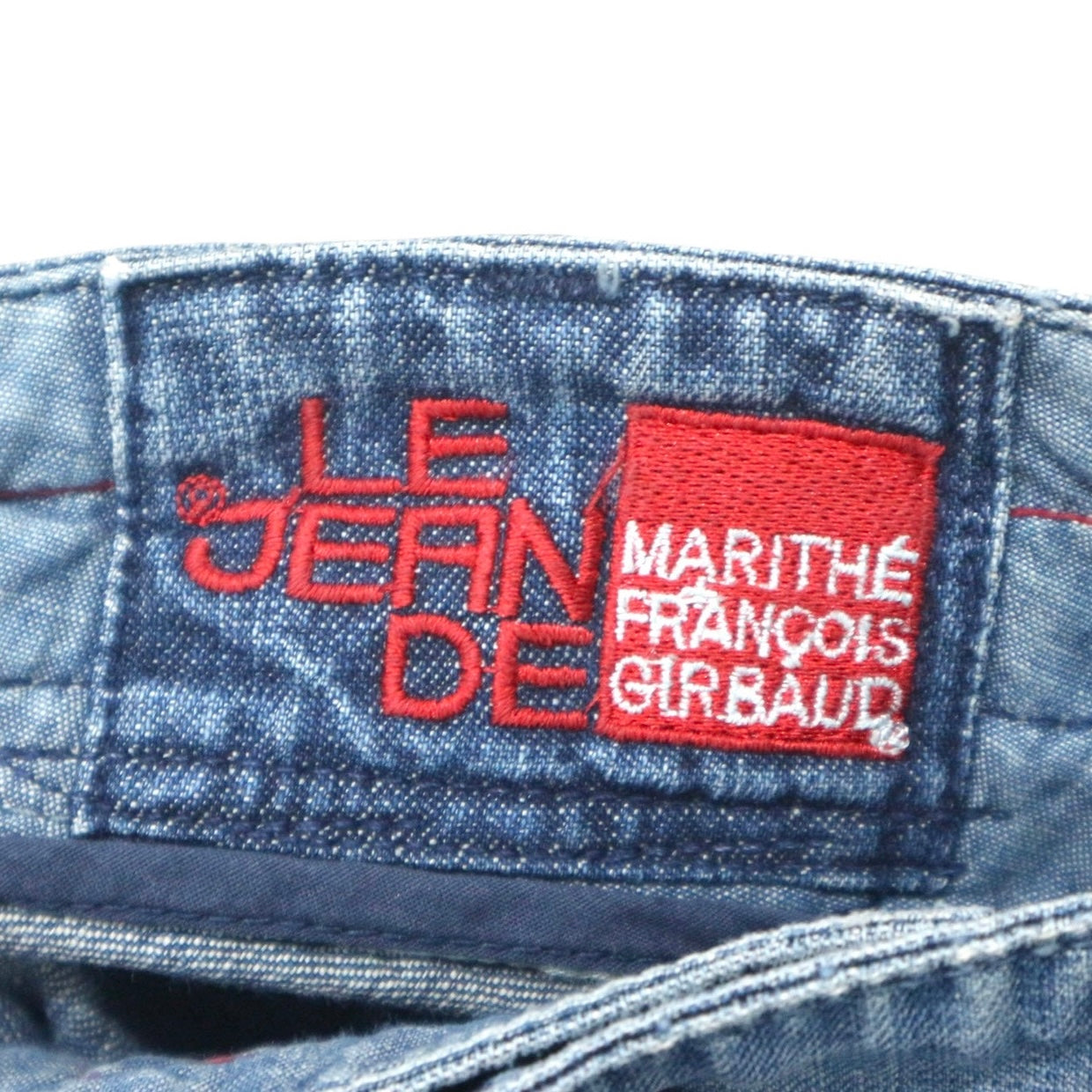 MARITHE FRANCOIS GIRBAUD LACE UP  DENIM CAPRIS