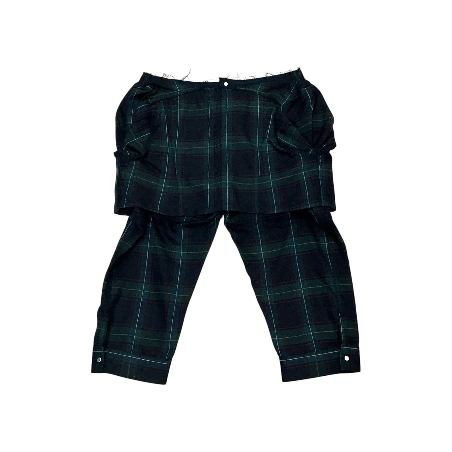 JUNYA WATANABE SS2006 DOUBLE LAYERED PLAID WOOL PANTS