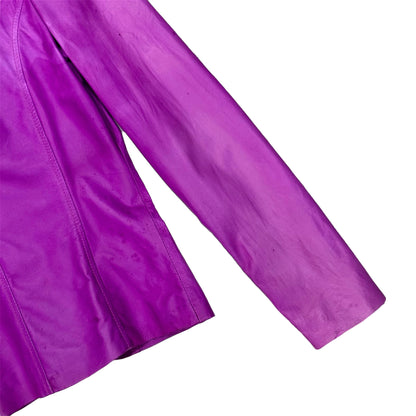 DOLCE & GABBANA PURPLE LEATHER JACKET