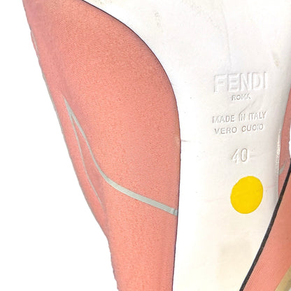 FENDI PINK NEOPRENE PUMPS