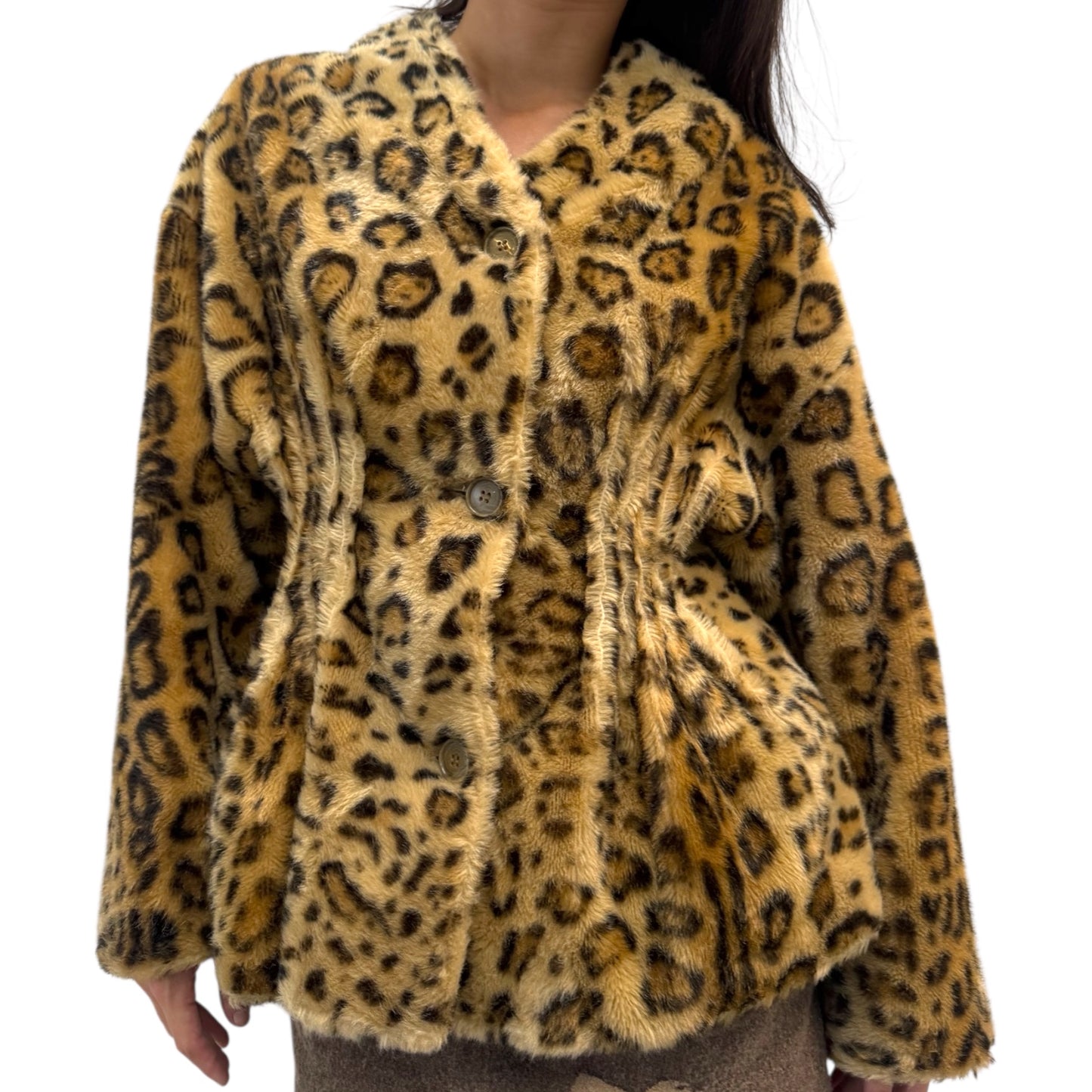EMPORIO ARMANI LEOPARD FUR PRINTS JACKET