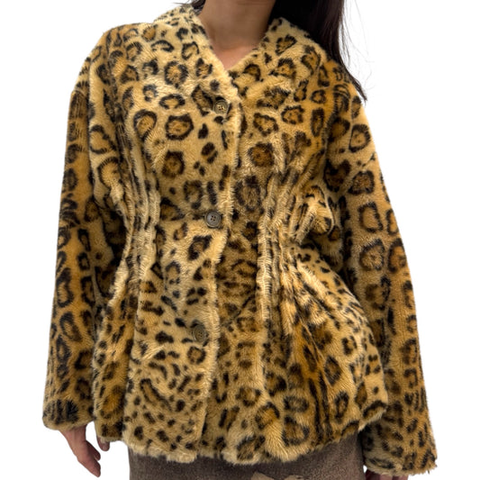 EMPORIO ARMANI LEOPARD FUR PRINTS JACKET