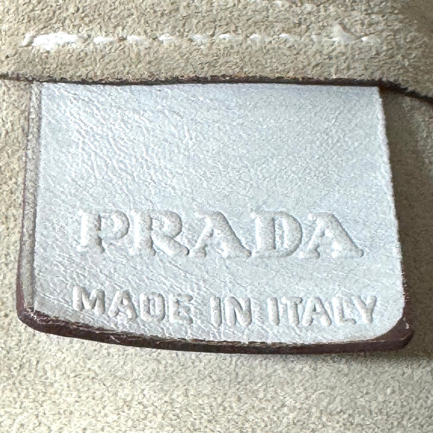 PRADA 2000S GREY SCALES TOTE BAG