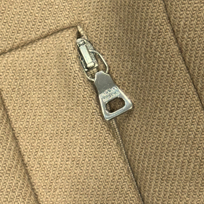 PRADA TAN WOOL BUCKLED COAT