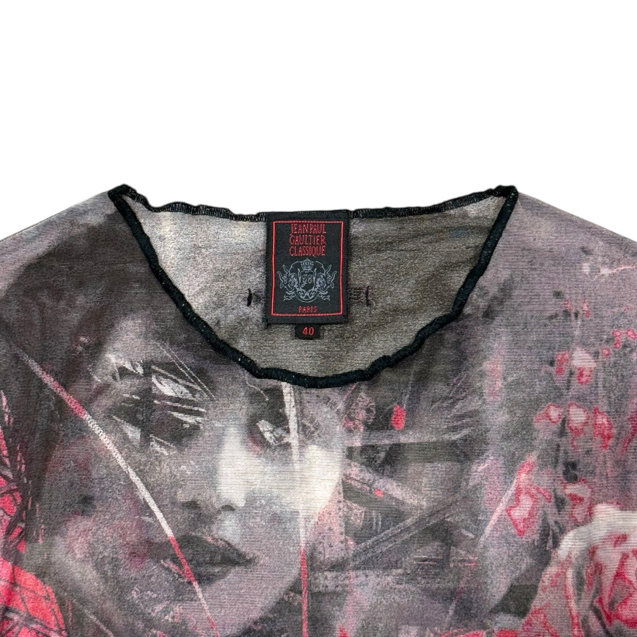 JEAN PAUL GAULTIER PORTRAIT MESH TOP