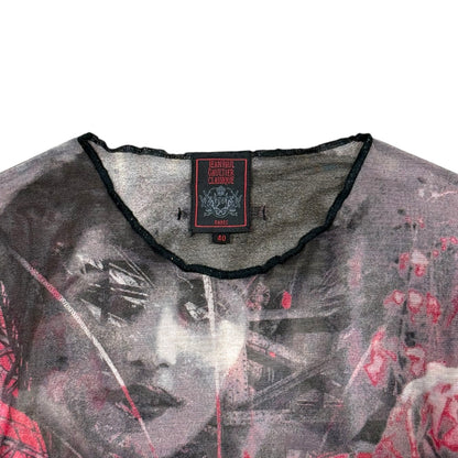JEAN PAUL GAULTIER PORTRAIT MESH TOP