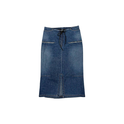 MARITHE FRANCOIS GIRBAUD DENIM MIDI SKIRT