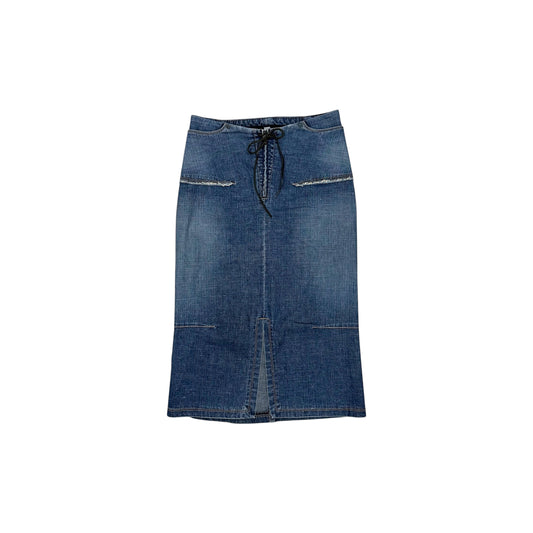 MARITHE FRANCOIS GIRBAUD DENIM MIDI SKIRT
