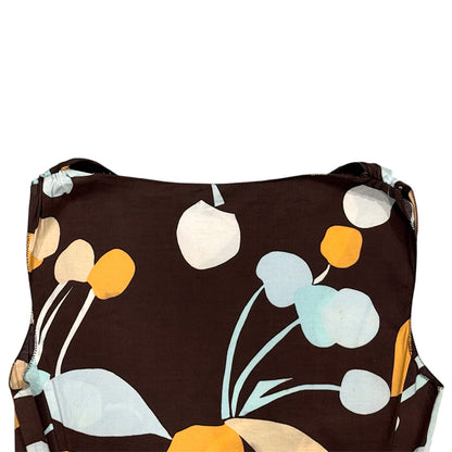 MIU MIU 2000S BROWN CHERRY PRINTS TOP