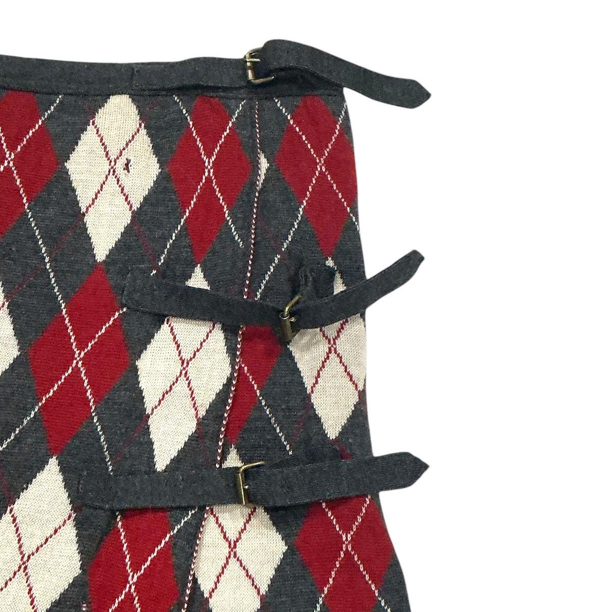 JEAN PAUL GAULTIER PLAID WOOL SKIRT