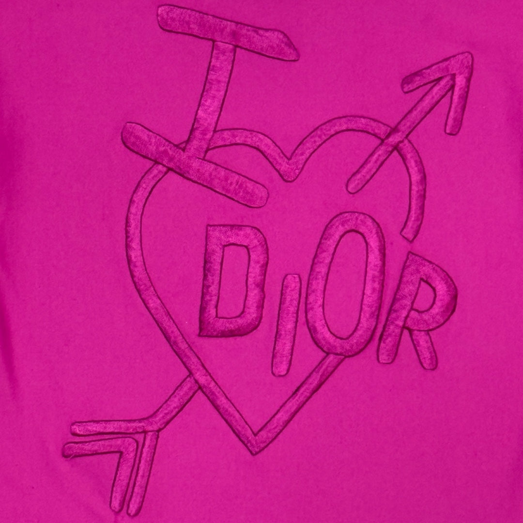 CHRISTAIN DIOR FW2004 “ I HEART DIOR” PINK LONG SLEEVE TOP