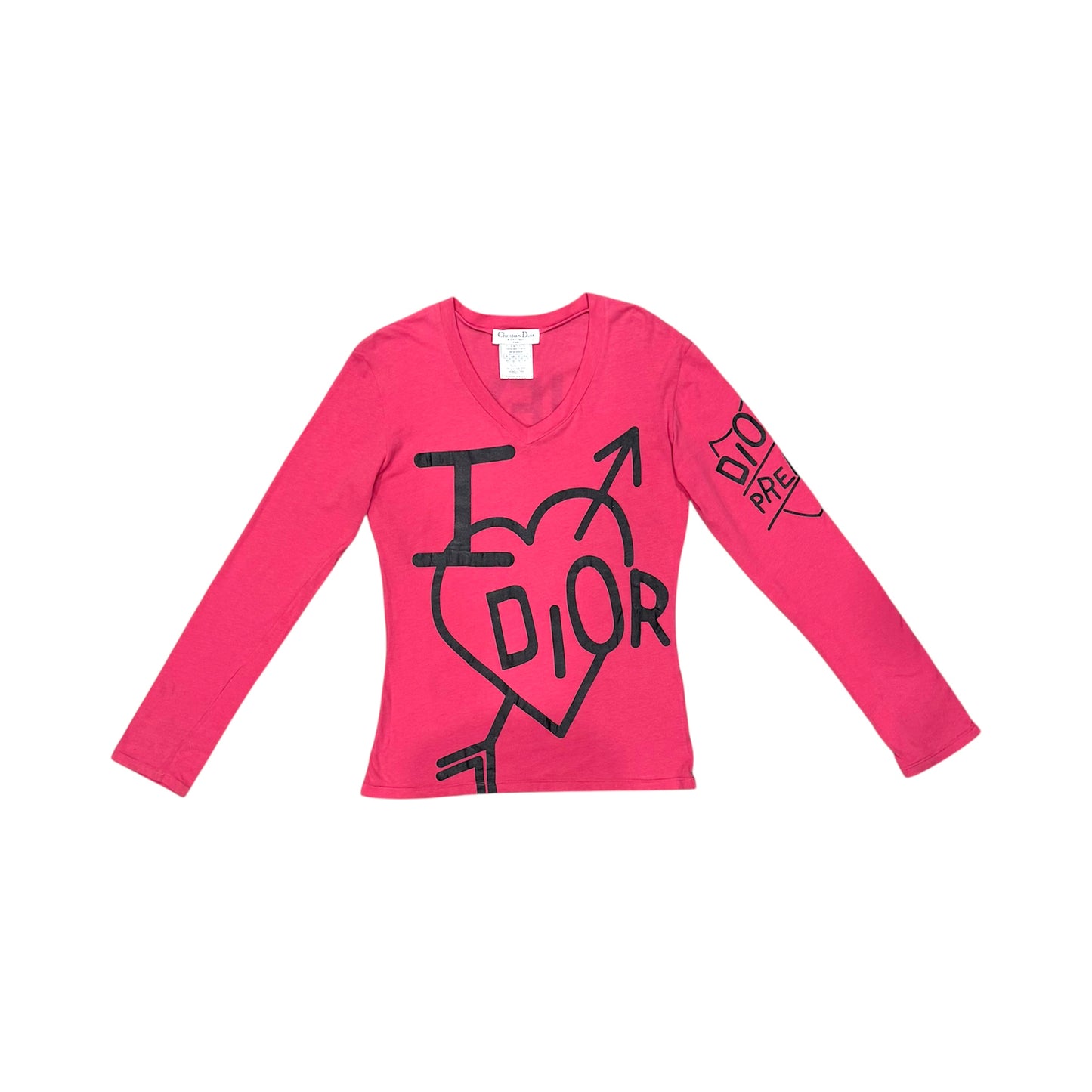 CHRISTIAN DIOR “I HEART DIOR” PINK LONG SLEEVE