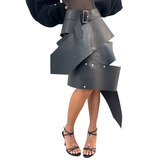 JUNYA WATANABE 2025SS WRAP LEATHER SKIRT