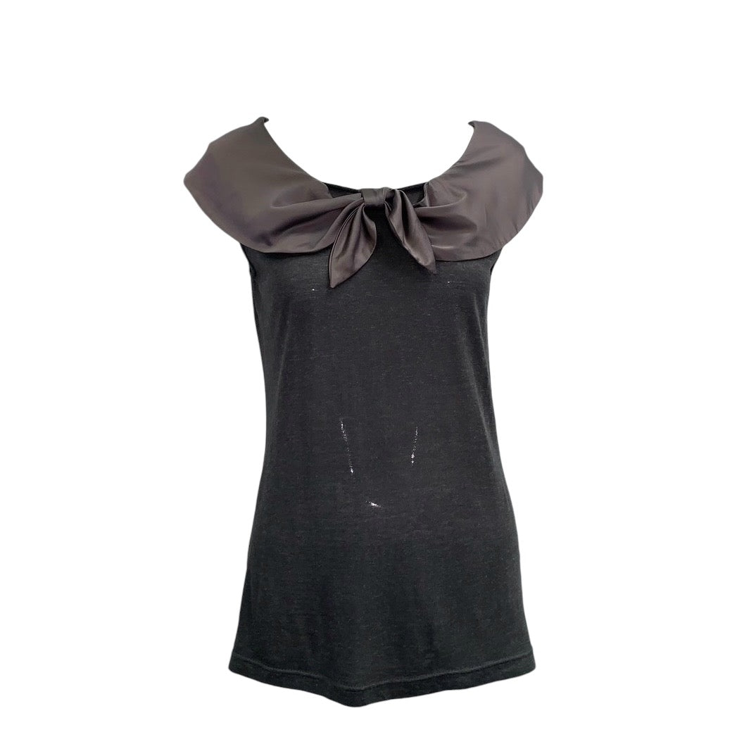 RARE JEAN PAUL GAULTIER GREY RIBBON TOP