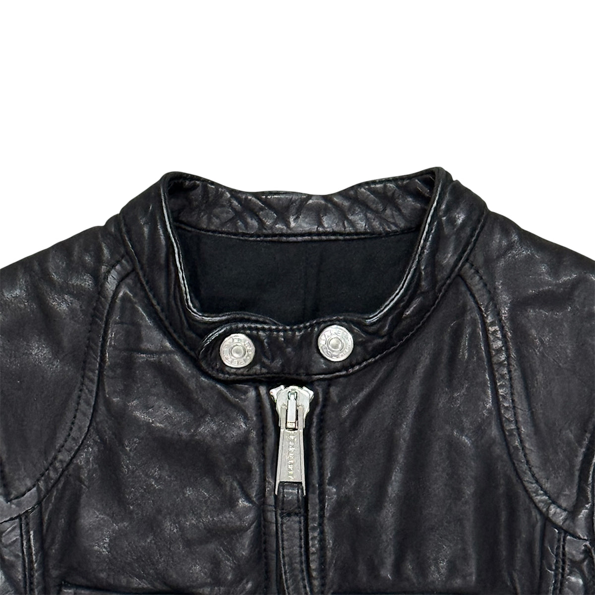 DSQUARED2 BLACK UTILITY LEATHER DRESS