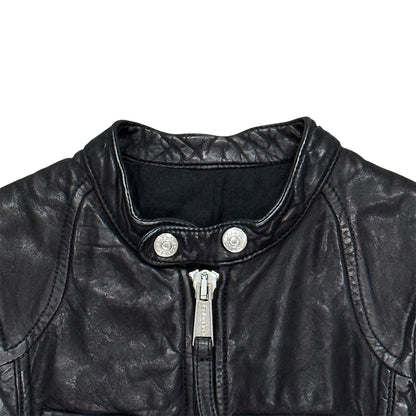 DSQUARED2 BLACK UTILITY LEATHER DRESS