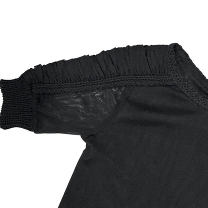 JEAN PAUL GAULTIER BLACK PLEATED TOP
