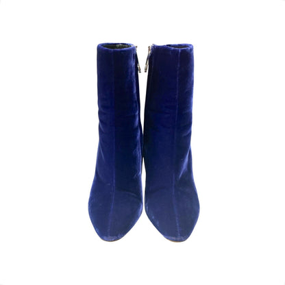 MAISON MARGIELA PURPLE VELVET CUT OUT HEELS BOOTS