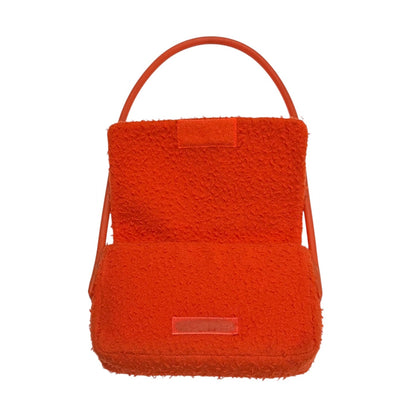 MIU MIU FW1999 ORANGE WOOL RUBBER SHOULDER BAG