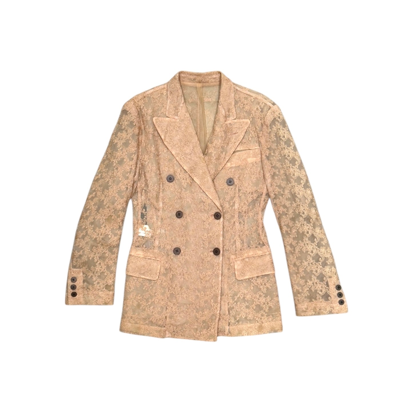 JEAN PAUL GAULTIER DOUBLE BREATS LACE BLAZER