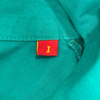 VIVIENNE WESTWOOD PLEATED TURQUOISE BLOUSE SHIRT