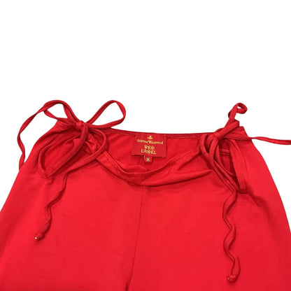 VIVIENNE WESTWOOD RED CUTOUT PANTS