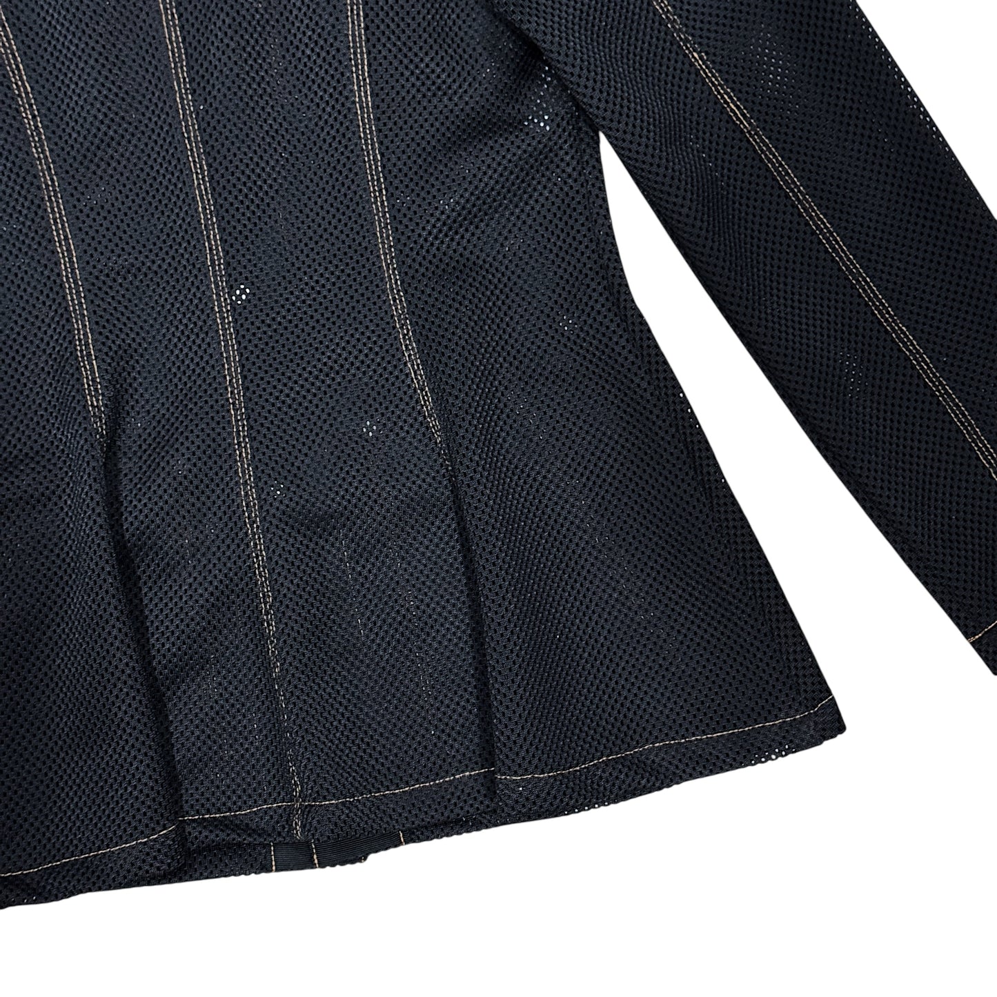 GAULTIER JEAN’S BLACK MESH ORANGE STITCH JACKET