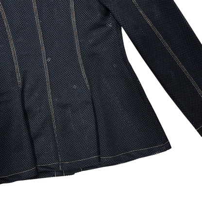 GAULTIER JEAN’S BLACK MESH ORANGE STITCH JACKET