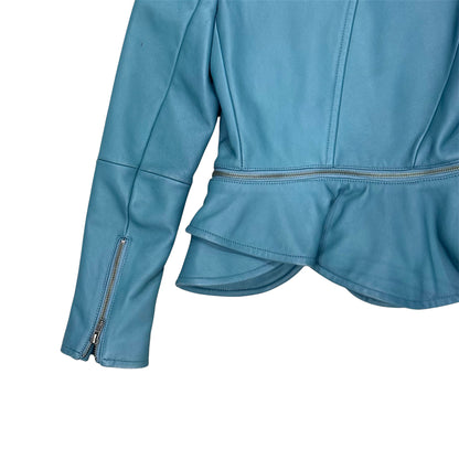 VIVIENNE WESTWOOD RED LABEL BLUE BLOUSON LEATHER JACKET