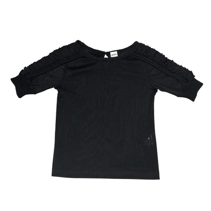 JEAN PAUL GAULTIER BLACK PLEATED TOP