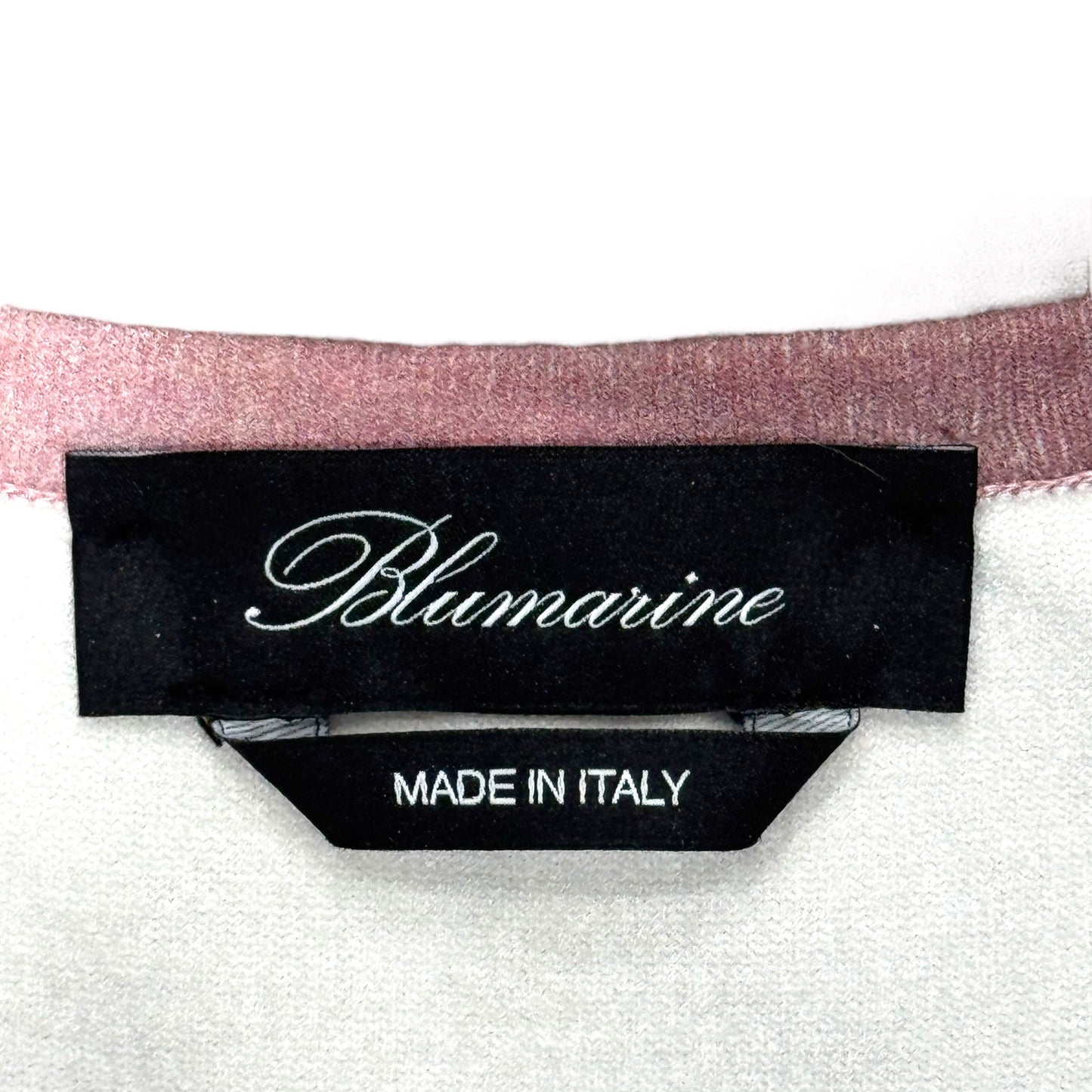 BLUMARINE PINK ROSE PRINTED CARDIGAN SET