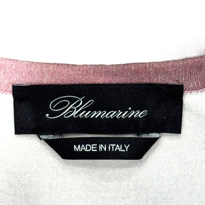 BLUMARINE PINK ROSE PRINTED CARDIGAN SET